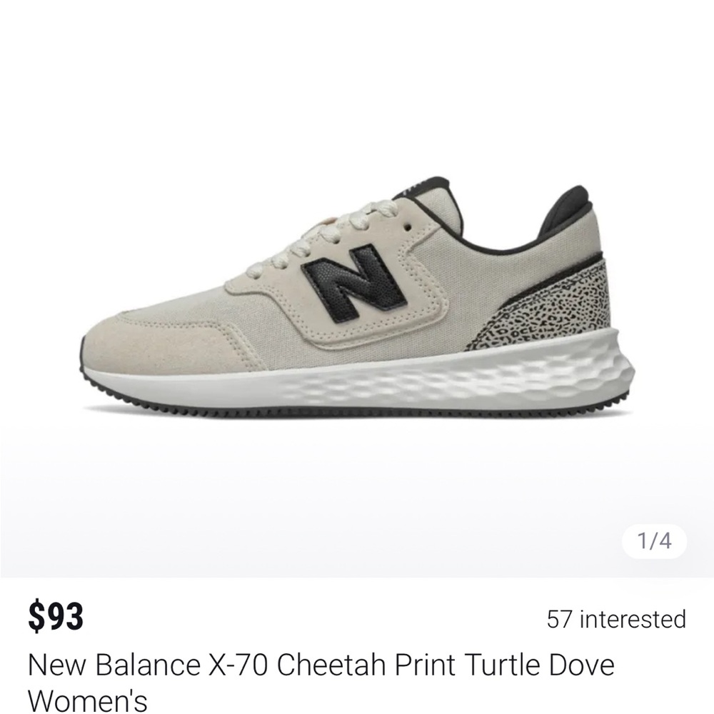 NEW BALANCE: Cheetah Print Turtle Dove Women’s Size 9